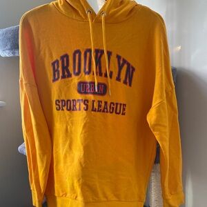H&M Yellow Hoodie with Brooklyn Print